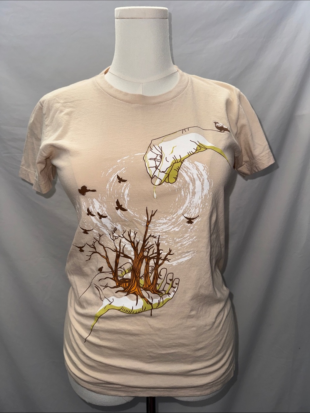 Early 2000’s vintage American Apparel Tan Classic Crew Tee